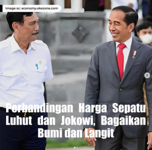 Perbandingan Harga Sepatu Luhut dan Jokowi, Bagaikan Bumi dan Langit